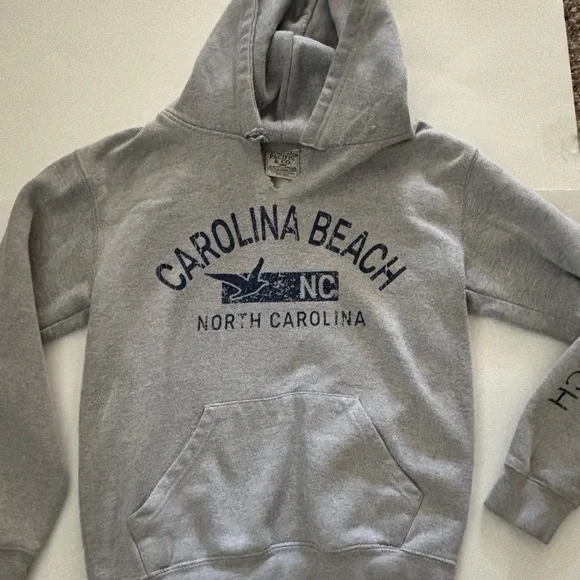Shirts Tops Hooded Sweatshirt Youth Large Gray Carolina Beach